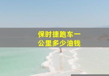 保时捷跑车一公里多少油钱