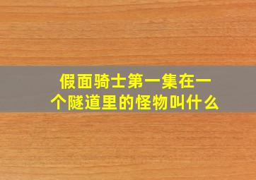 假面骑士第一集在一个隧道里的怪物叫什么