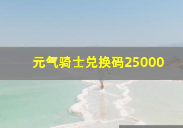 元气骑士兑换码25000