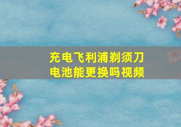 充电飞利浦剃须刀电池能更换吗视频