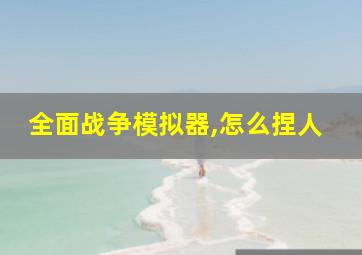 全面战争模拟器,怎么捏人