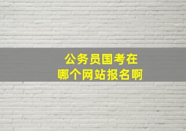 公务员国考在哪个网站报名啊