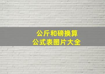 公斤和磅换算公式表图片大全