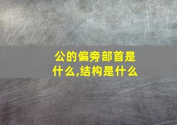 公的偏旁部首是什么,结构是什么