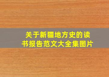 关于新疆地方史的读书报告范文大全集图片