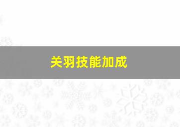 关羽技能加成