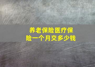 养老保险医疗保险一个月交多少钱