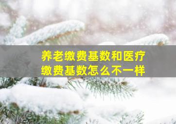 养老缴费基数和医疗缴费基数怎么不一样