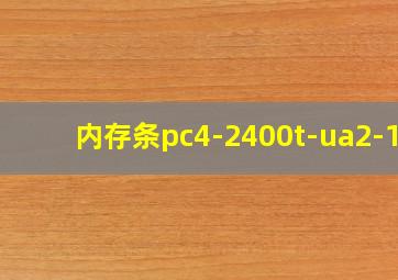 内存条pc4-2400t-ua2-11