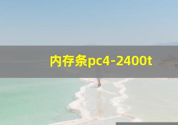 内存条pc4-2400t