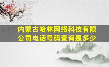 内蒙古哈林网络科技有限公司电话号码查询是多少