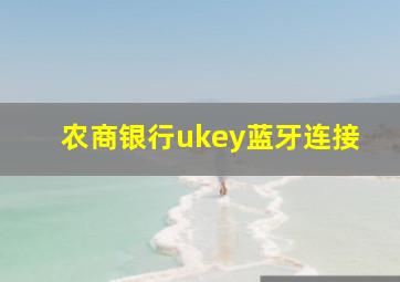 农商银行ukey蓝牙连接