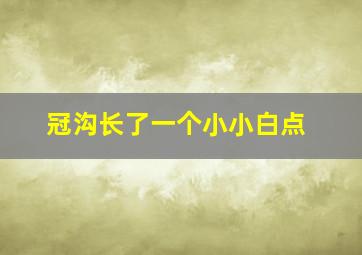 冠沟长了一个小小白点