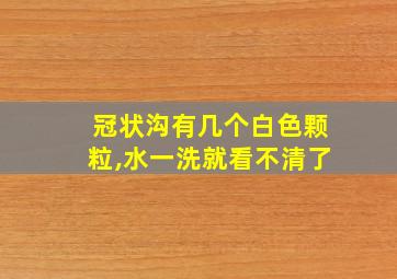 冠状沟有几个白色颗粒,水一洗就看不清了