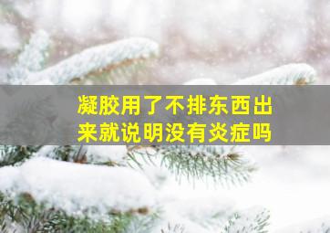 凝胶用了不排东西出来就说明没有炎症吗