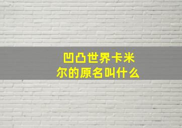 凹凸世界卡米尔的原名叫什么