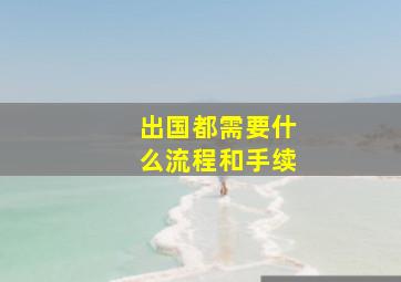 出国都需要什么流程和手续