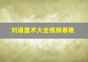 刘谦魔术大全视频春晚