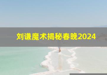 刘谦魔术揭秘春晚2024