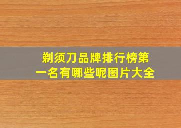 剃须刀品牌排行榜第一名有哪些呢图片大全