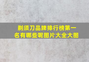 剃须刀品牌排行榜第一名有哪些呢图片大全大图