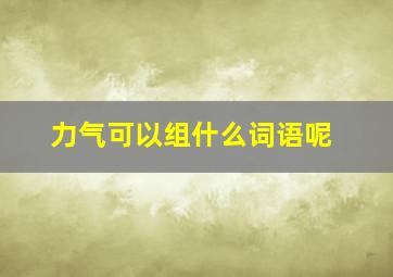 力气可以组什么词语呢