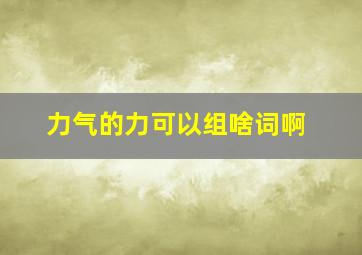 力气的力可以组啥词啊