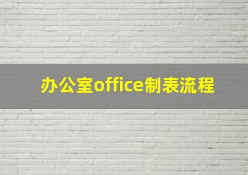 办公室office制表流程