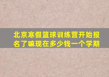 北京寒假篮球训练营开始报名了嘛现在多少钱一个学期