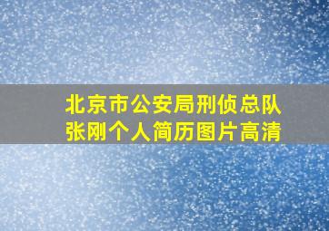 北京市公安局刑侦总队张刚个人简历图片高清