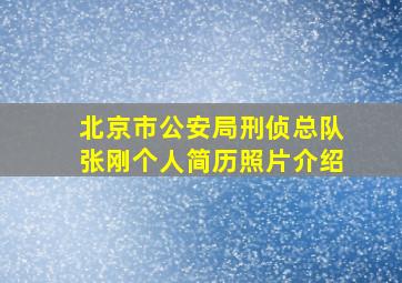 北京市公安局刑侦总队张刚个人简历照片介绍