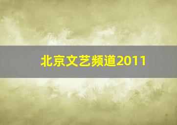 北京文艺频道2011