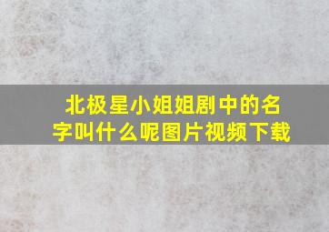 北极星小姐姐剧中的名字叫什么呢图片视频下载