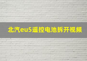 北汽eu5遥控电池拆开视频