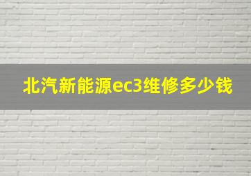 北汽新能源ec3维修多少钱