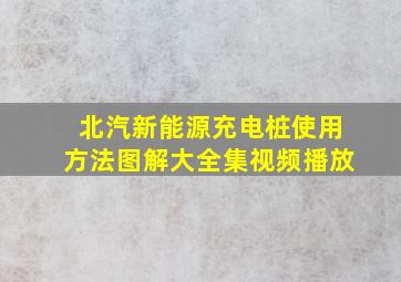 北汽新能源充电桩使用方法图解大全集视频播放