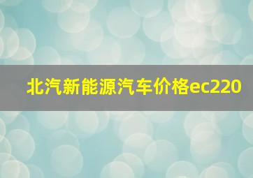 北汽新能源汽车价格ec220