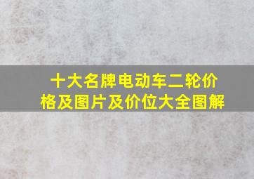 十大名牌电动车二轮价格及图片及价位大全图解