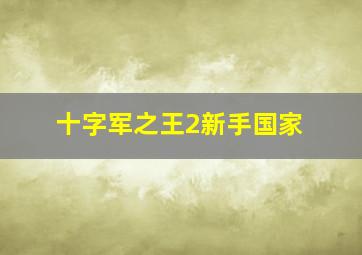 十字军之王2新手国家