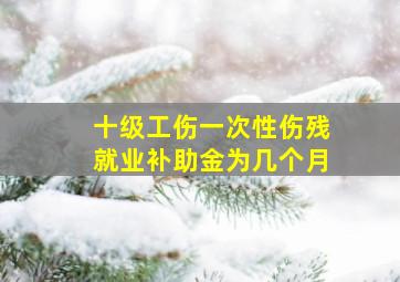 十级工伤一次性伤残就业补助金为几个月