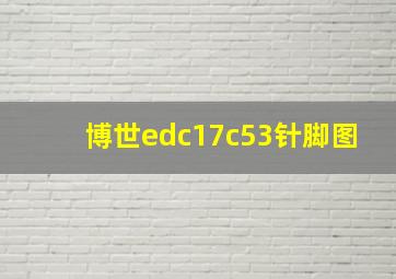 博世edc17c53针脚图