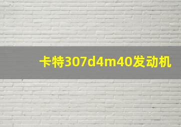 卡特307d4m40发动机