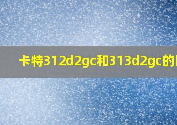 卡特312d2gc和313d2gc的区别