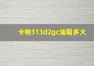 卡特313d2gc油箱多大