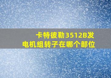 卡特彼勒3512B发电机组转子在哪个部位