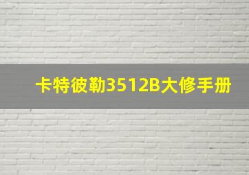 卡特彼勒3512B大修手册