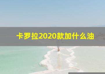 卡罗拉2020款加什么油