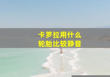 卡罗拉用什么轮胎比较静音