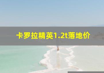 卡罗拉精英1.2t落地价