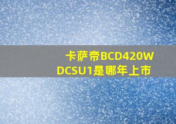 卡萨帝BCD420WDCSU1是哪年上市